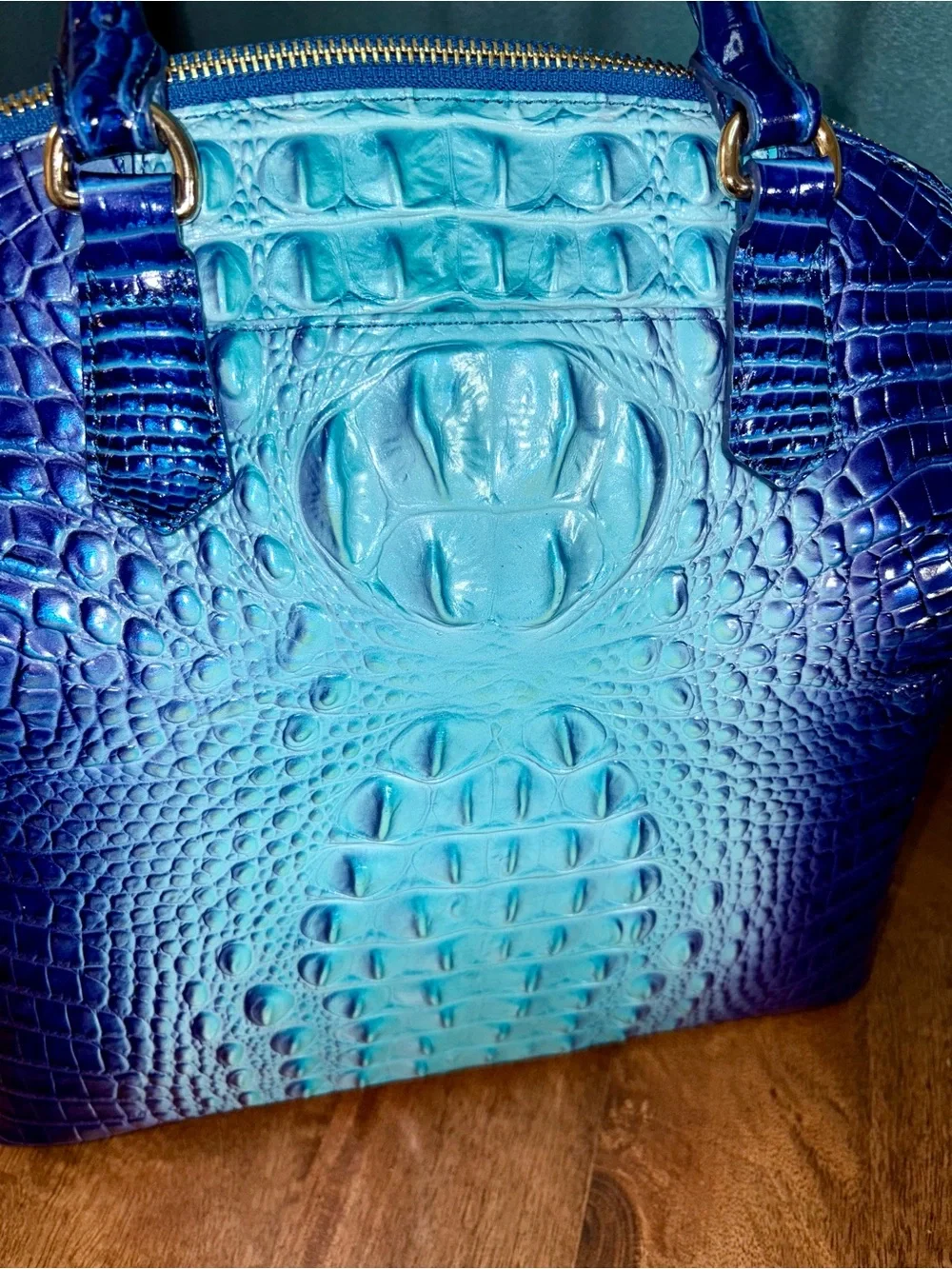 Brahmin EUC Lrg Duxbury - Affinity Ombré - Glitz/Metallic Accents - Like New